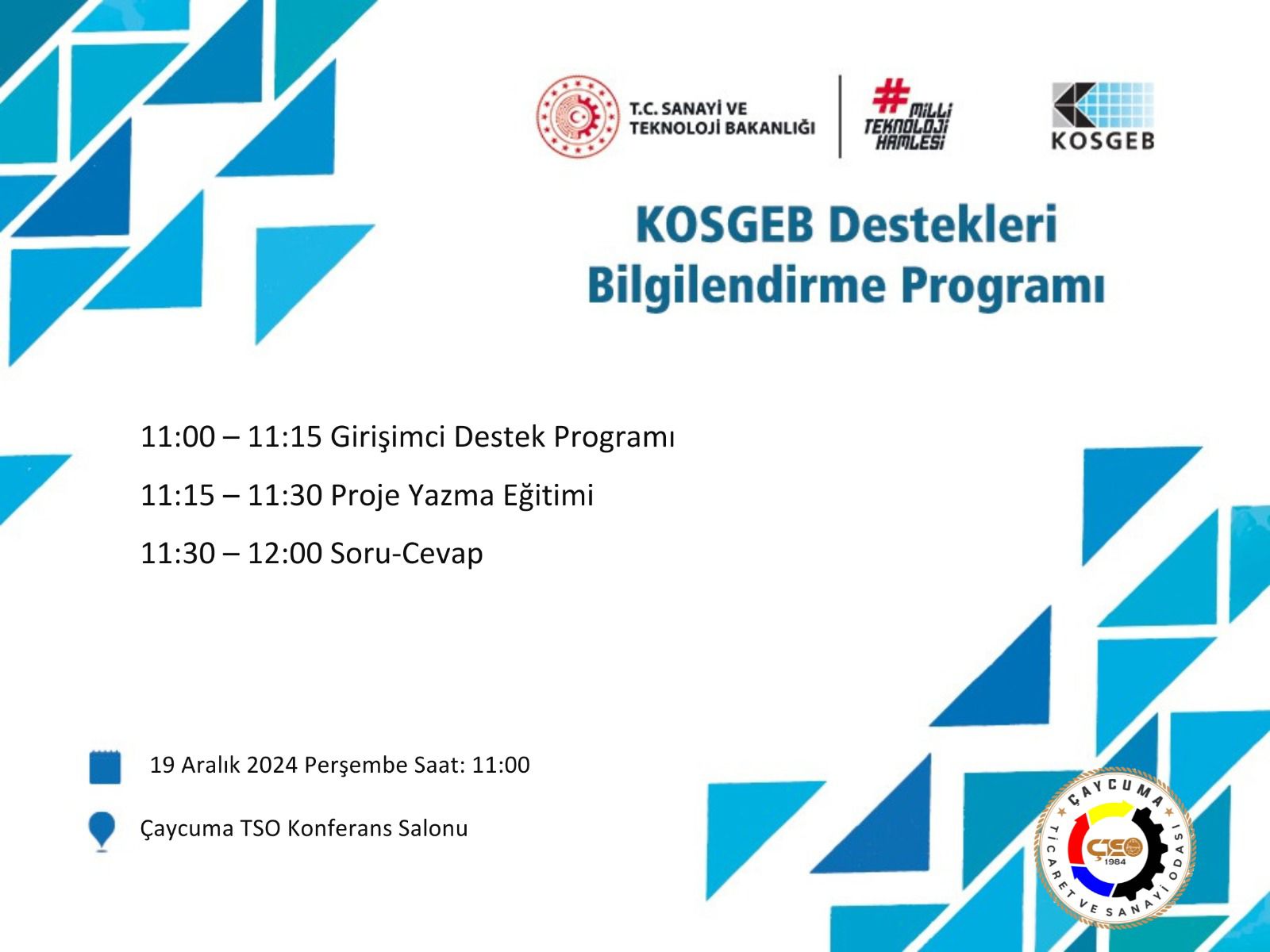 Kosgeb Destekleri Bilgilendirme Programı