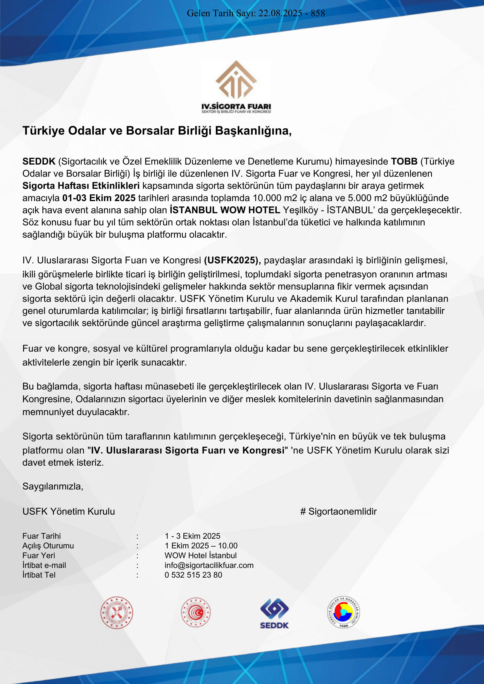 TOBB Sigorta Haftası Etkinlikleri